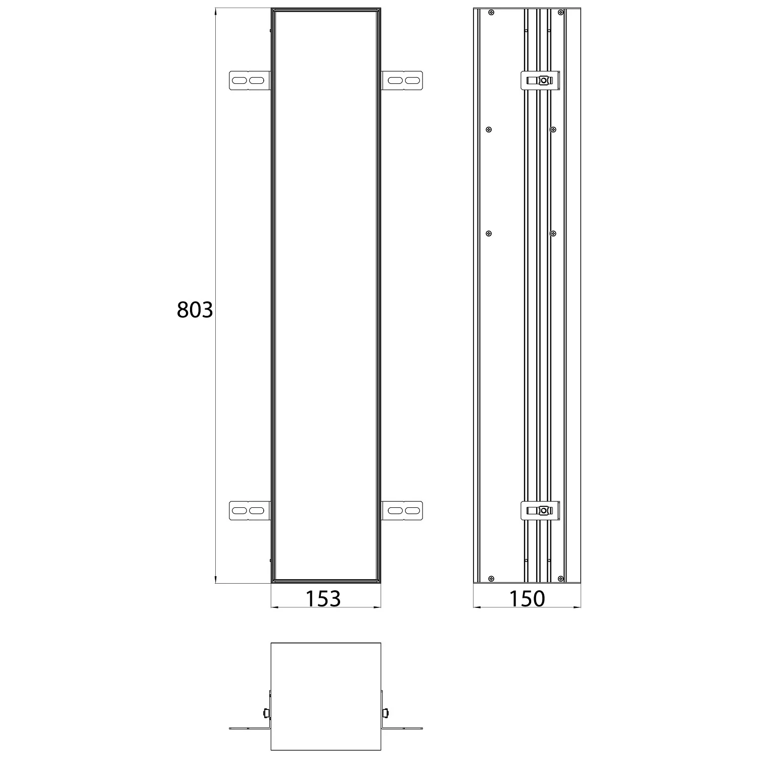 Emco asis plus WC-Modul - Unterputzmodell 15,4 x 80,3 cm, Türanschlag links Bild 5