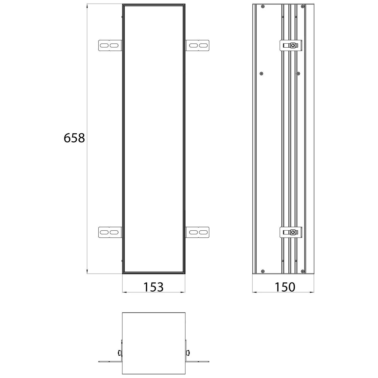 Emco asis plus WC-Modul - Unterputzmodell 15,4 x 65,8 cm, Türanschlag links Bild 4