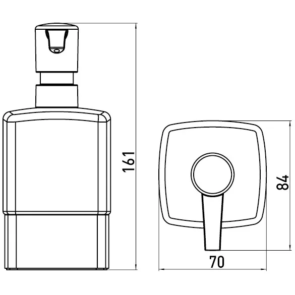 Emco Loft black Flüssigseifenspender Wandmodell Bild 3