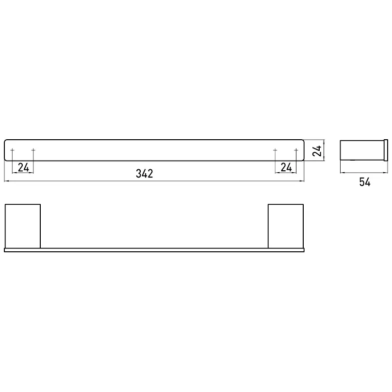 Emco Loft black Wannengriff 34,2 cm Bild 3