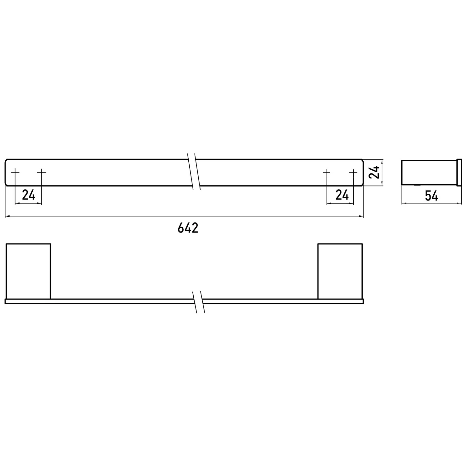 Emco Loft black Badetuchhalter 64,2 cm Bild 3