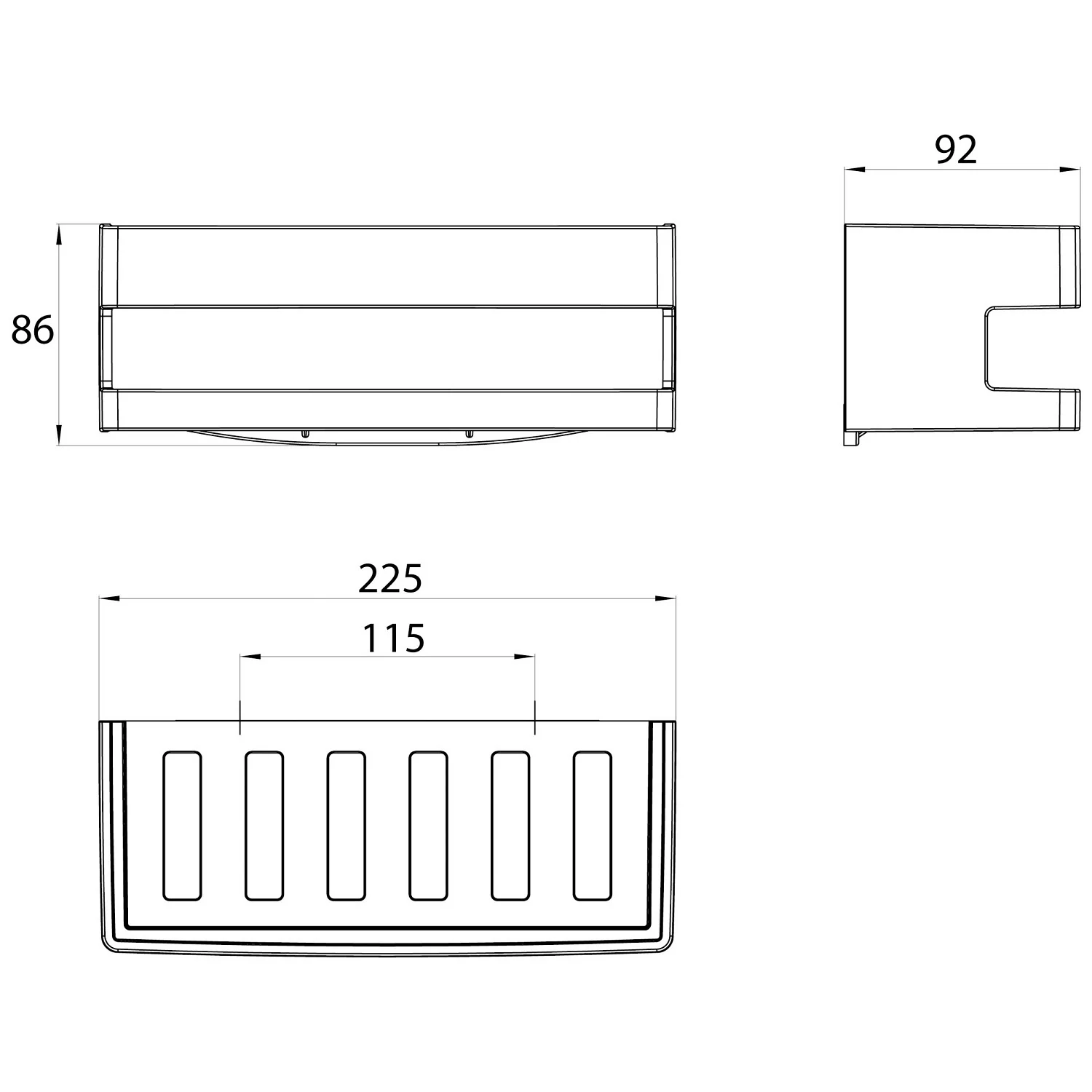 Emco system 2 Wandkorb mit verdeckter Befestigung, abnehmbar Bild 4