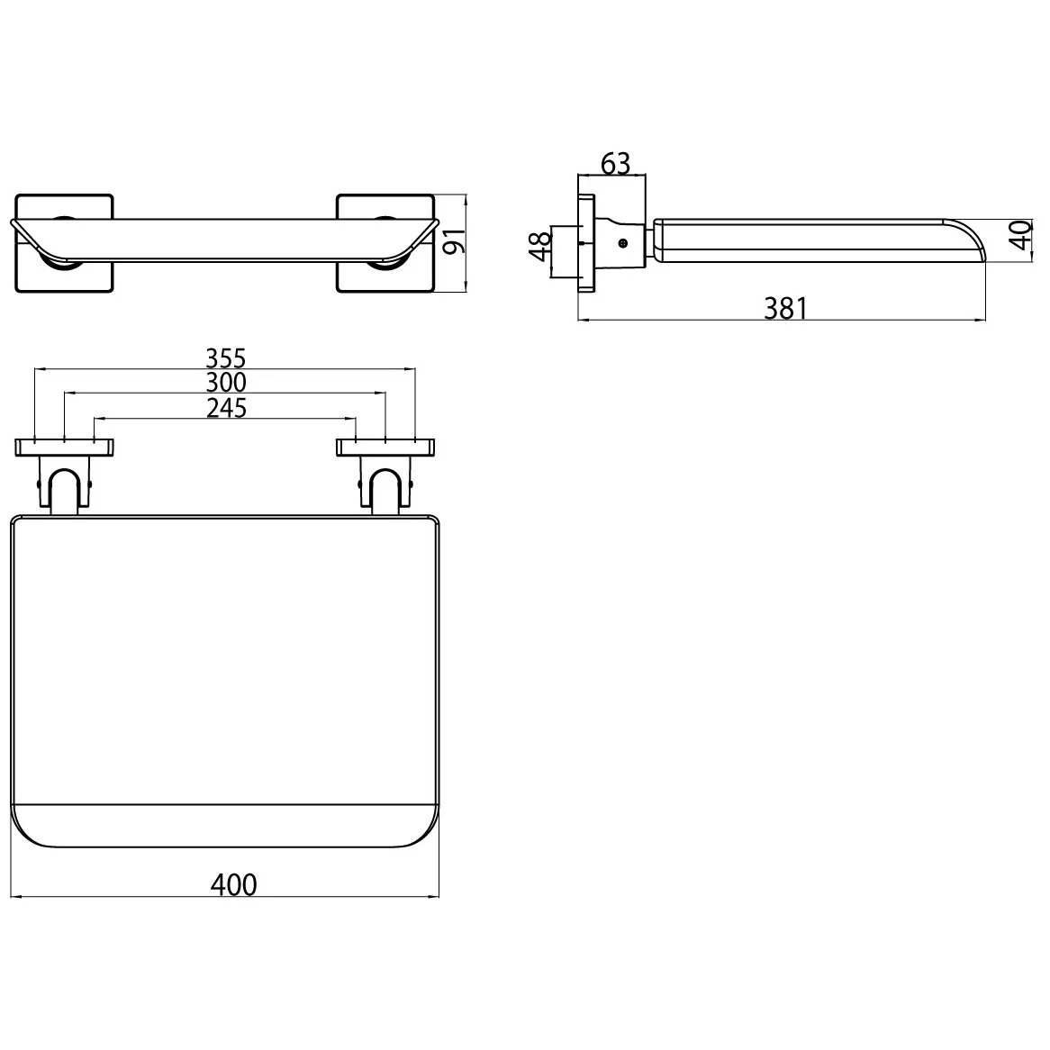 Emco system 2 Wandklappsitz Bild 5