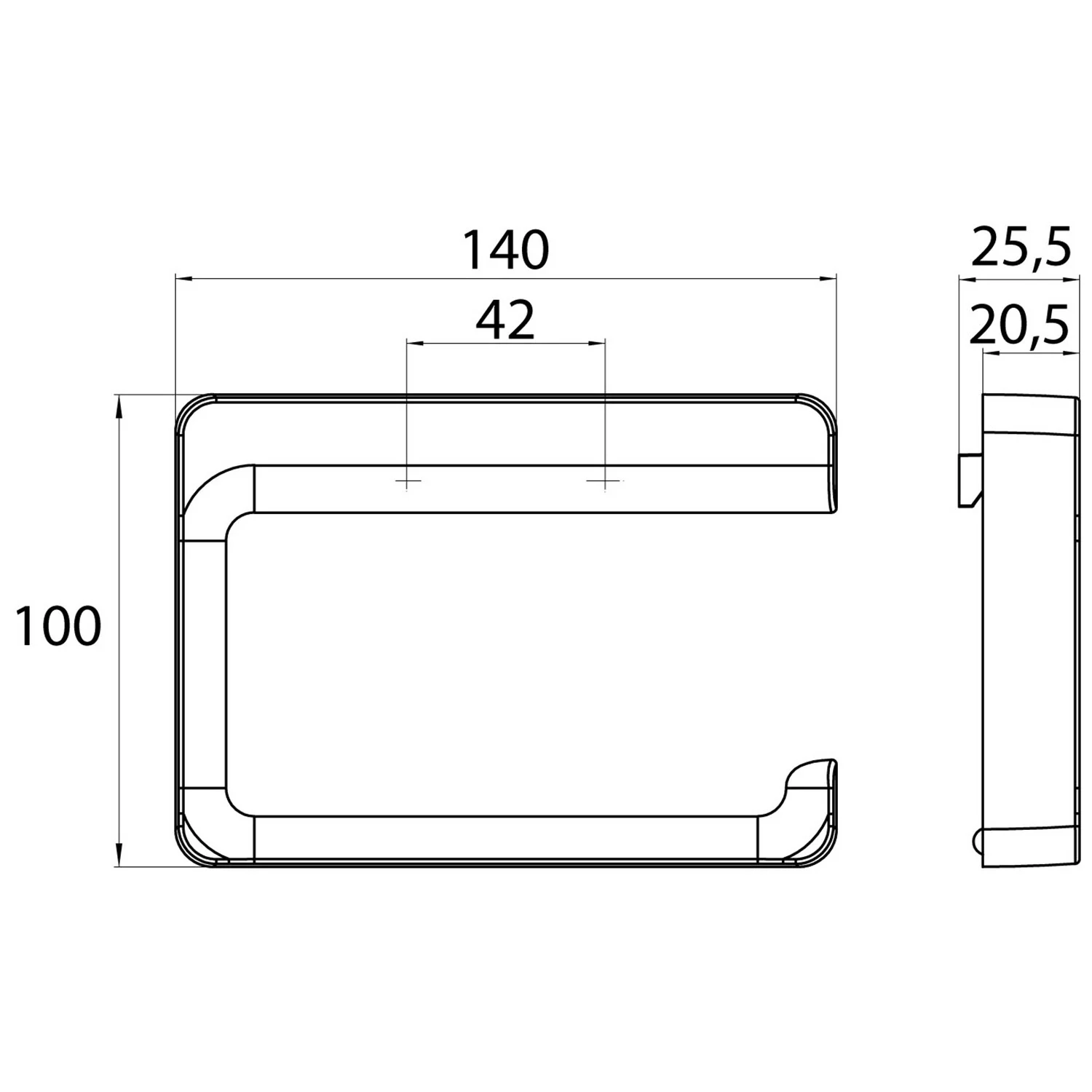 Emco Trend Papierhalter ohne Deckel Bild 3
