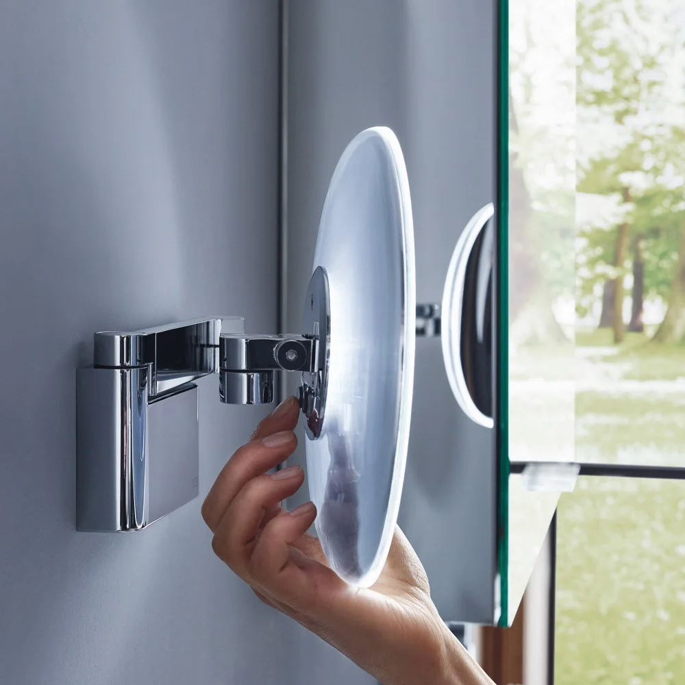 Emco LED Rasier- und Kosmetikspiegel Wandmodell mit 5-fach Vergrößerung Bild 3