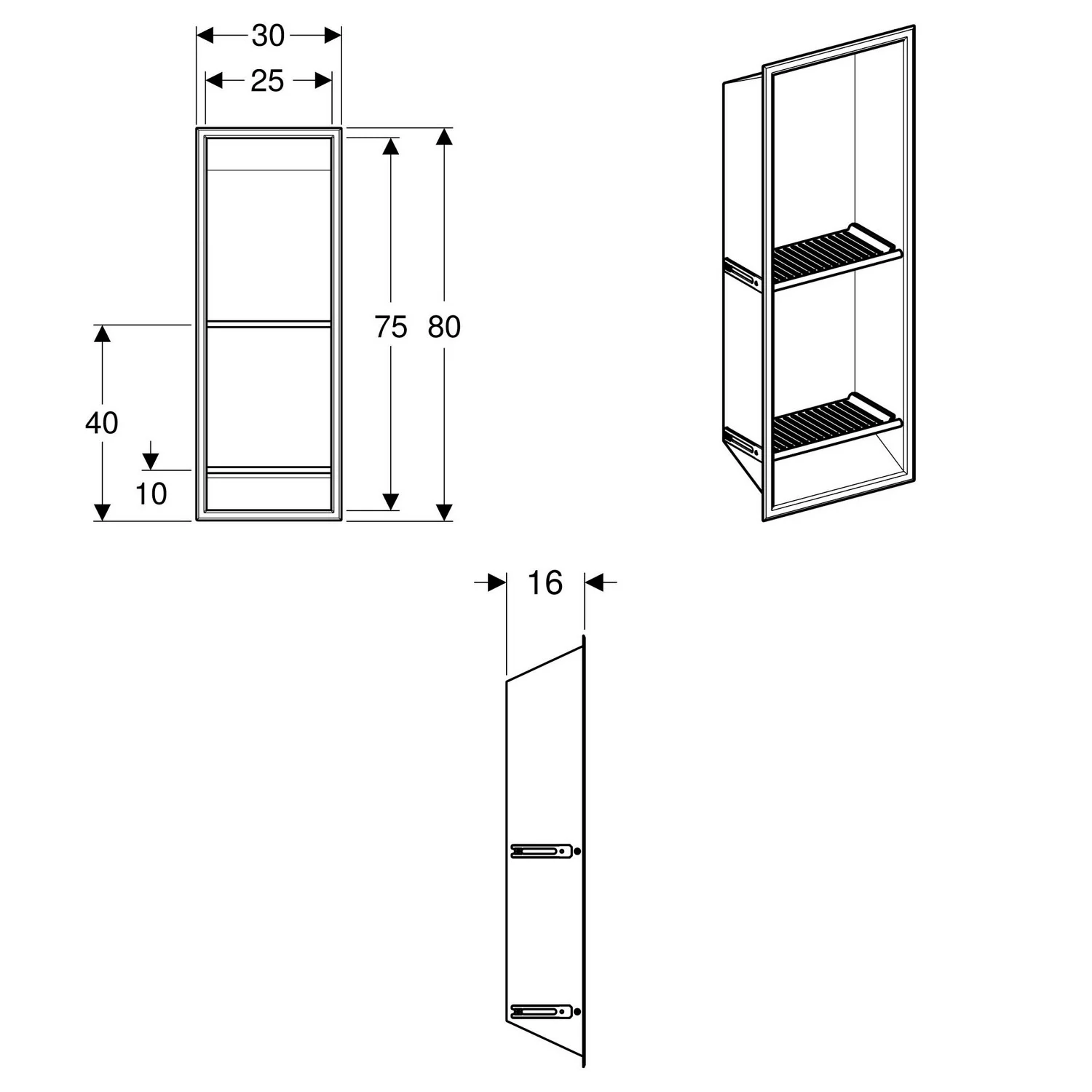 Geberit Nischenablagebox mit Einlegeböden Bild 3