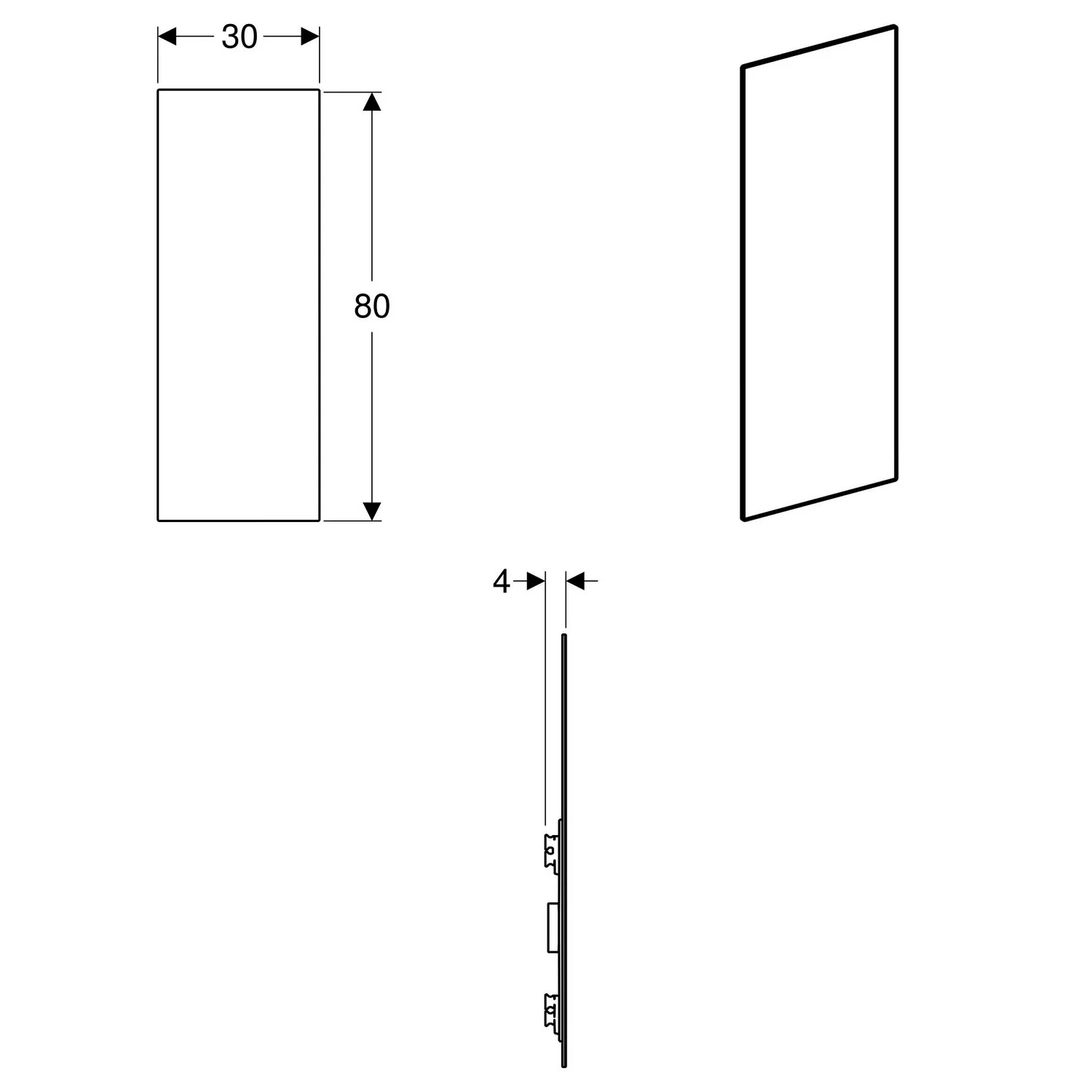 Geberit Schiebetür verspiegelt, linksöffnend Bild 2