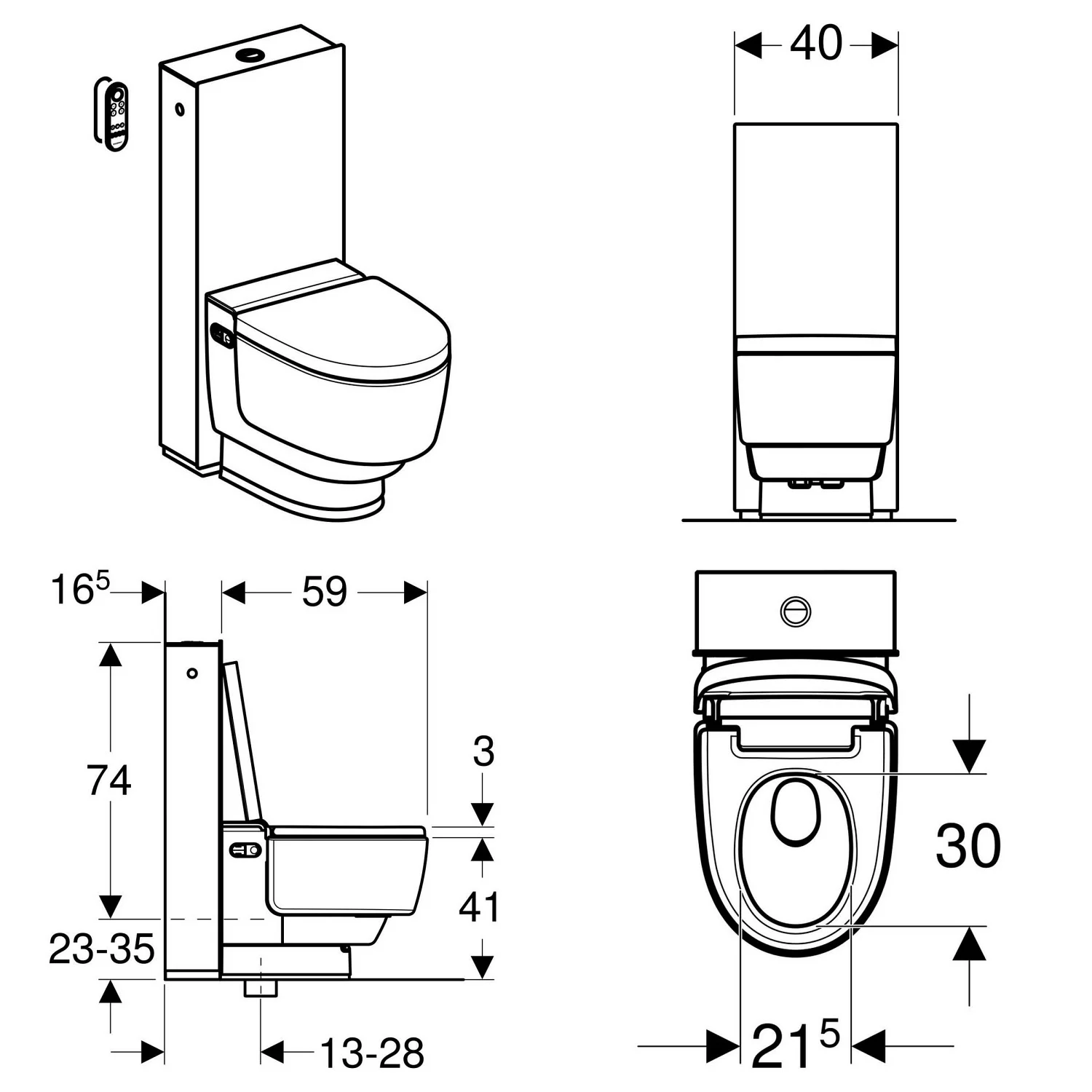 Geberit AquaClean Mera Classic WC Komplettanlage Stand-WC Bild 2