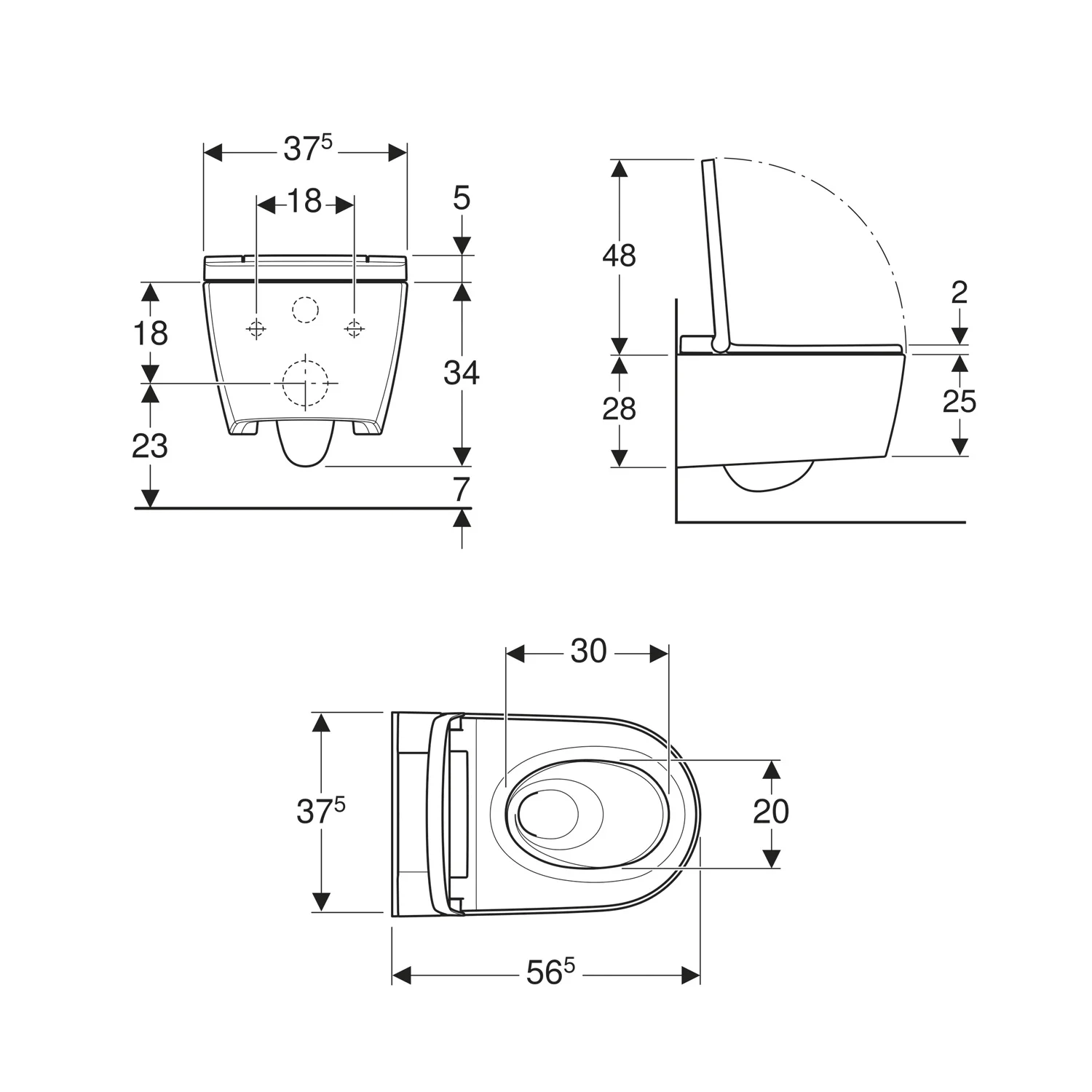 Geberit AquaClean Sela WC-Komplettanlage Wand WC Bild 5