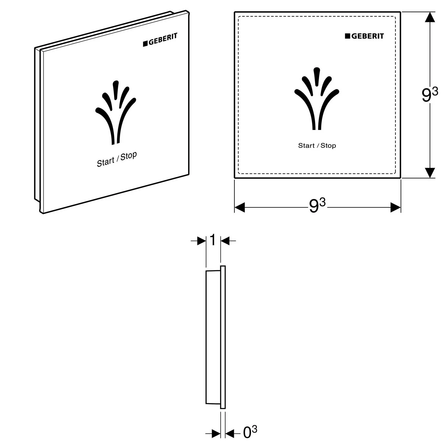 Geberit AquaClean Wandbedienpanel berührungslos Bild 2