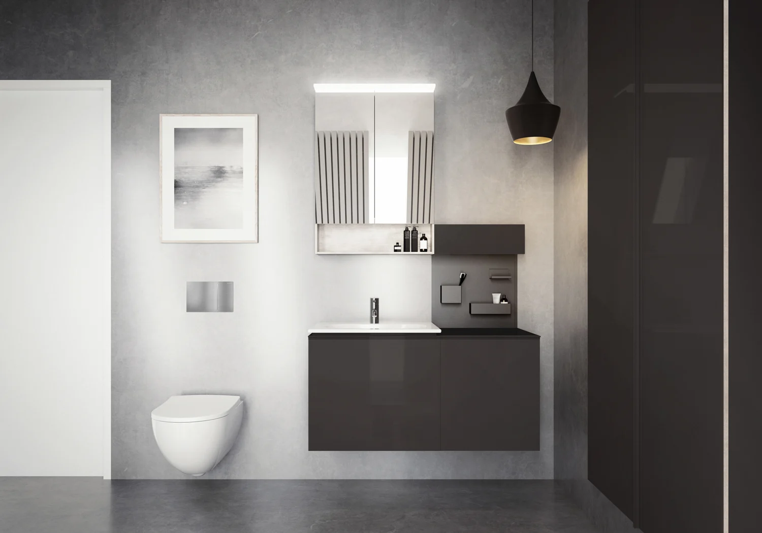Geberit Acanto Tiefspül-Wand-WC ohne Spülrand Bild 3