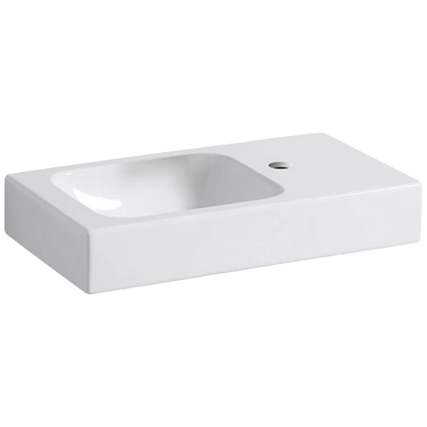Geberit iCon Handwaschbecken 53 cm mit Ablagefläche rechts