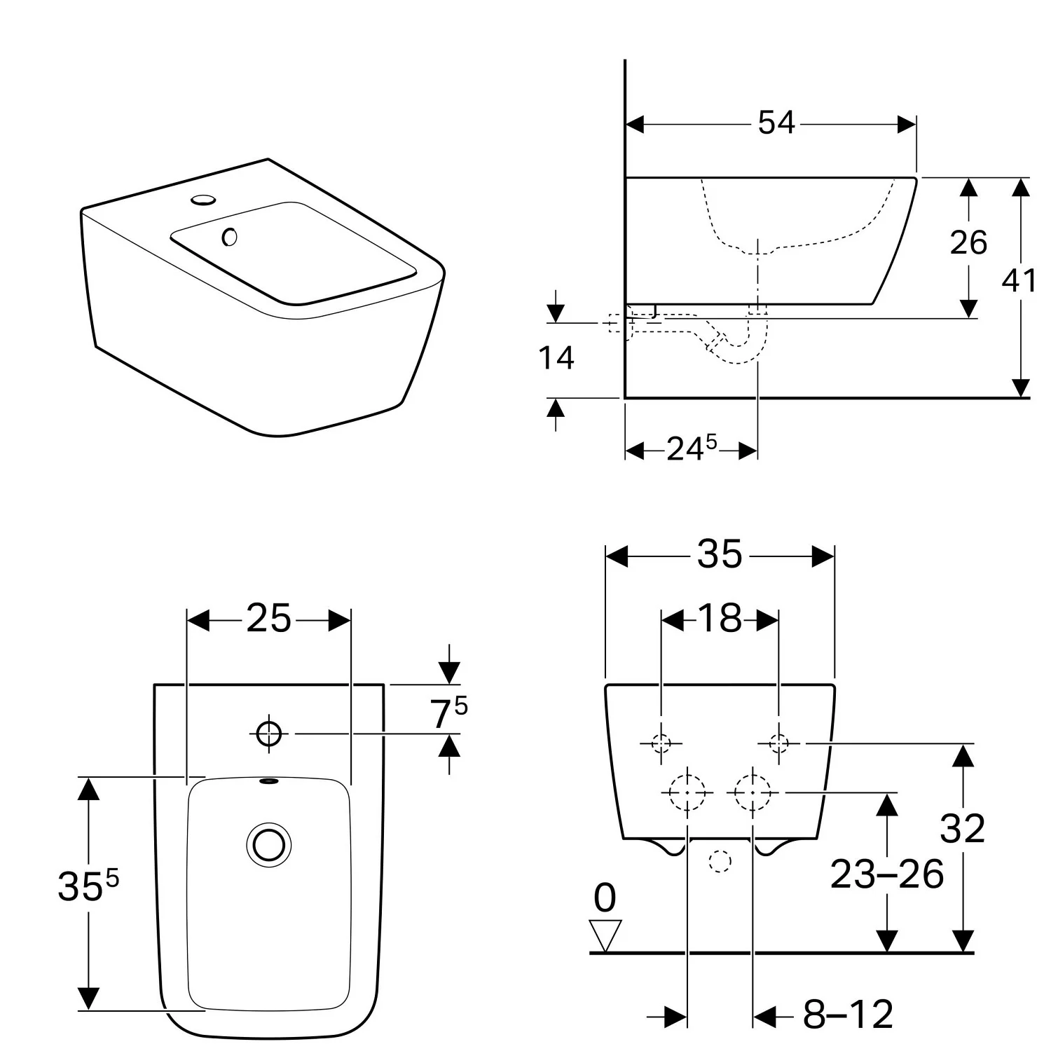 Geberit iCon Square Wandbidet Bild 2