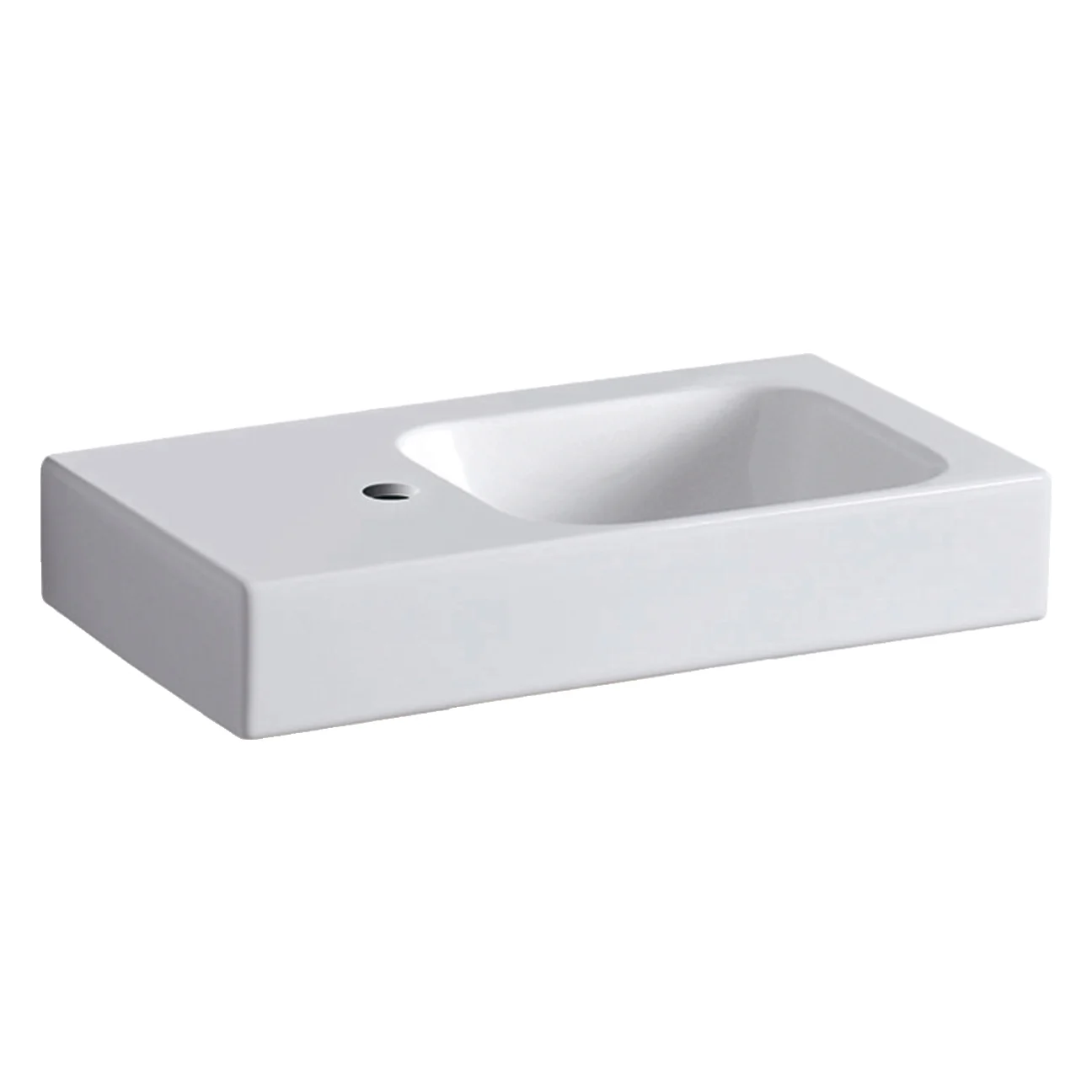 Geberit iCon Handwaschbecken 53 cm mit Ablagefläche links