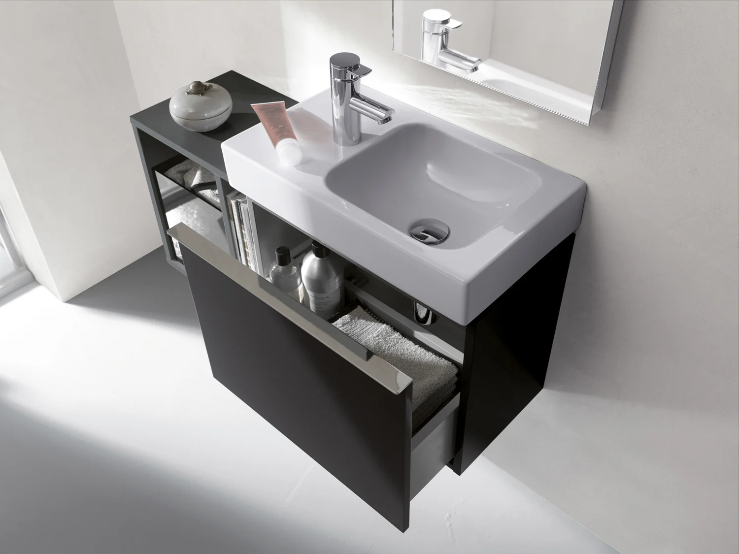 Geberit iCon Handwaschbecken 53 cm mit Ablagefläche links Bild 2