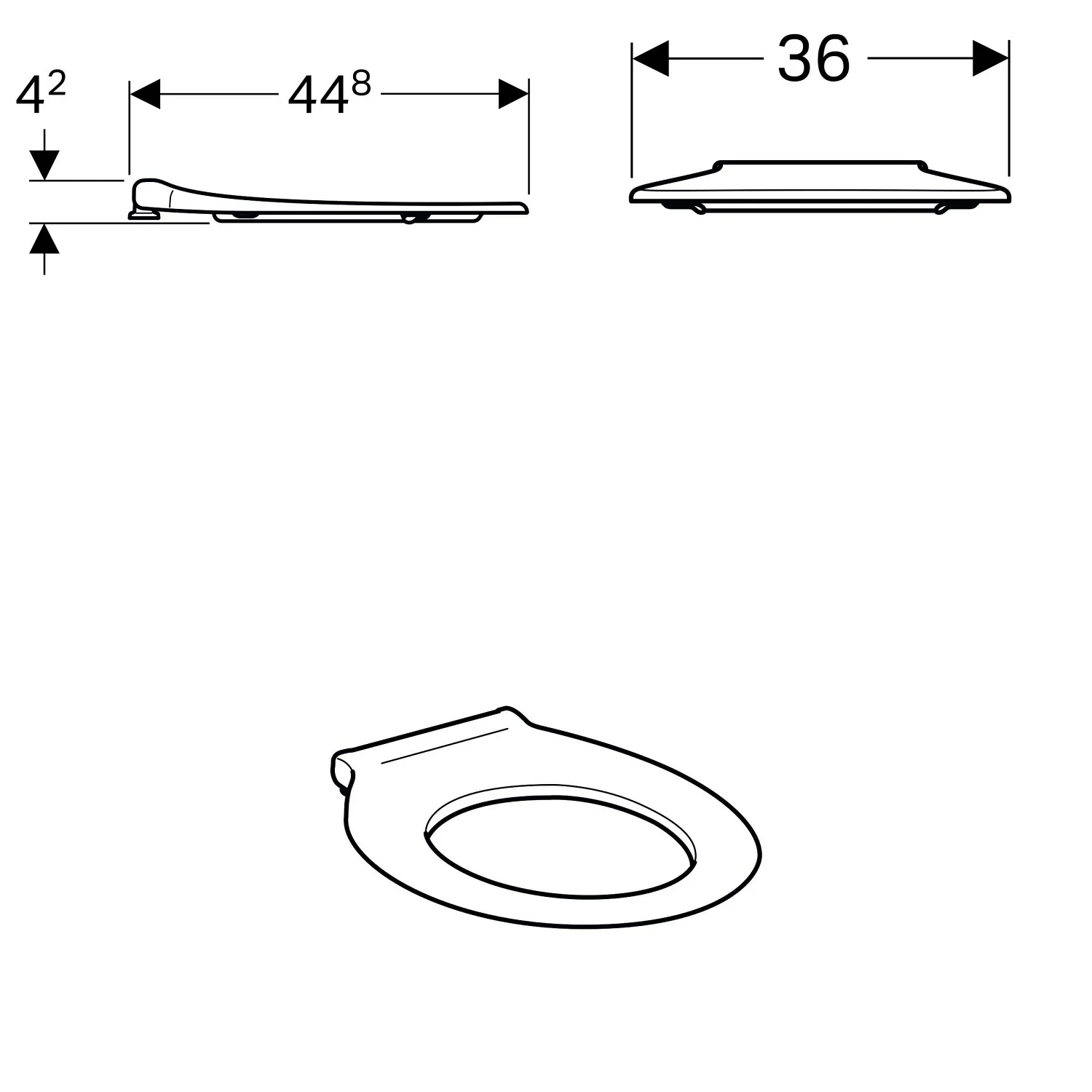 Geberit Renova Comfort WC Sitzring, barrierefrei Bild 3