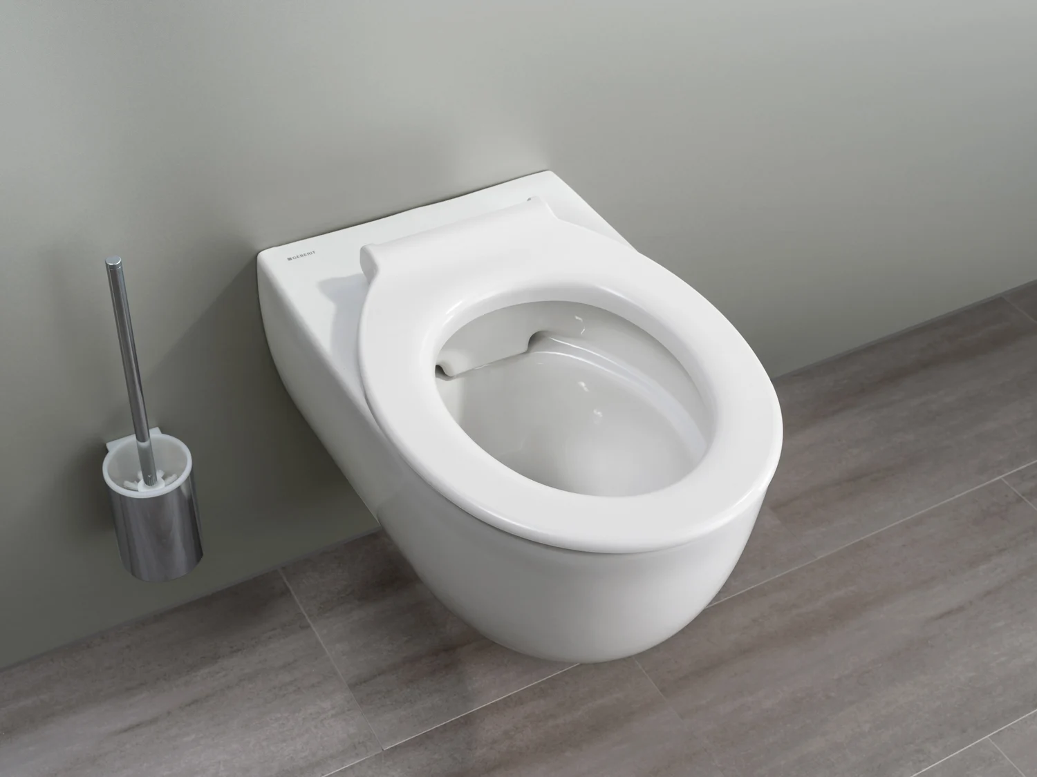 Geberit Renova Comfort Wand-WC Tiefspüler, erhöht, geschlossene Form, Rimfree Bild 2