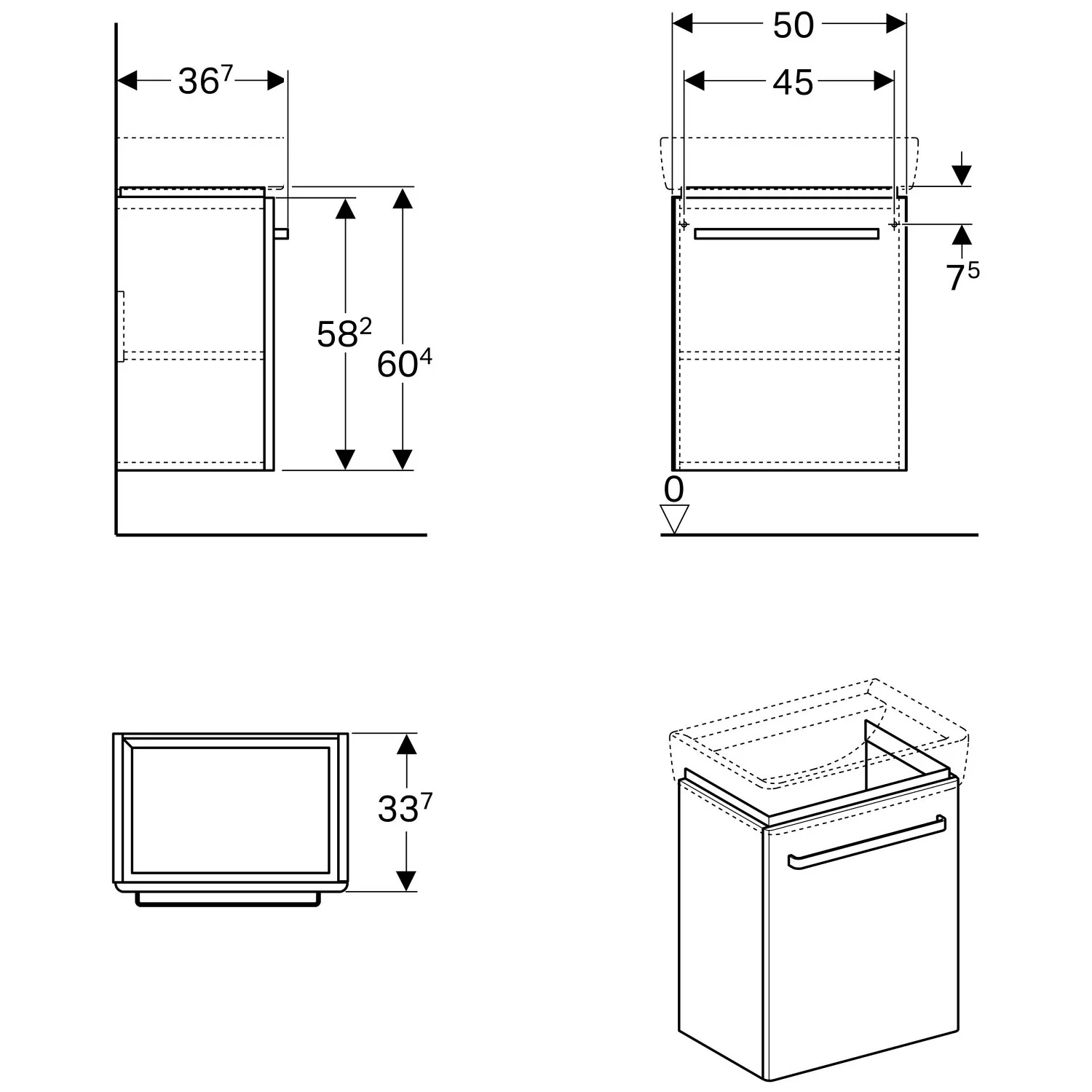 Geberit Renova Compact Waschtischunterschrank 50 cm Bild 3