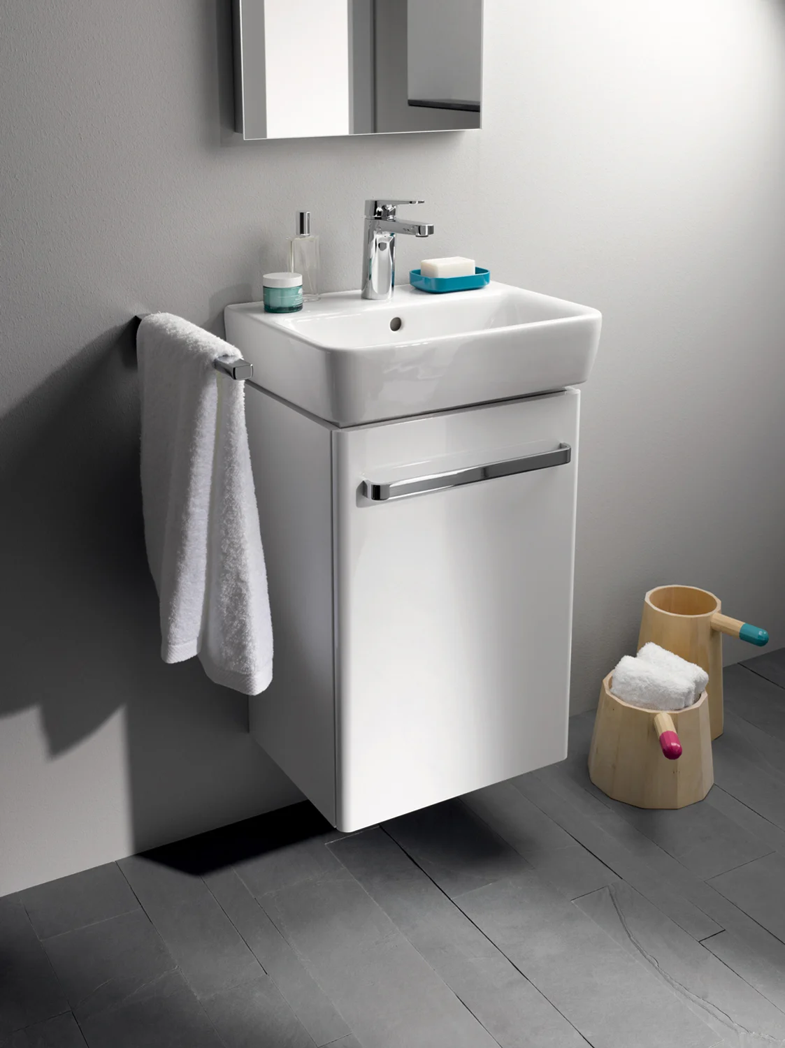 Geberit Renova Compact Handwaschbecken-Unterschrank 34,8 cm Bild 2