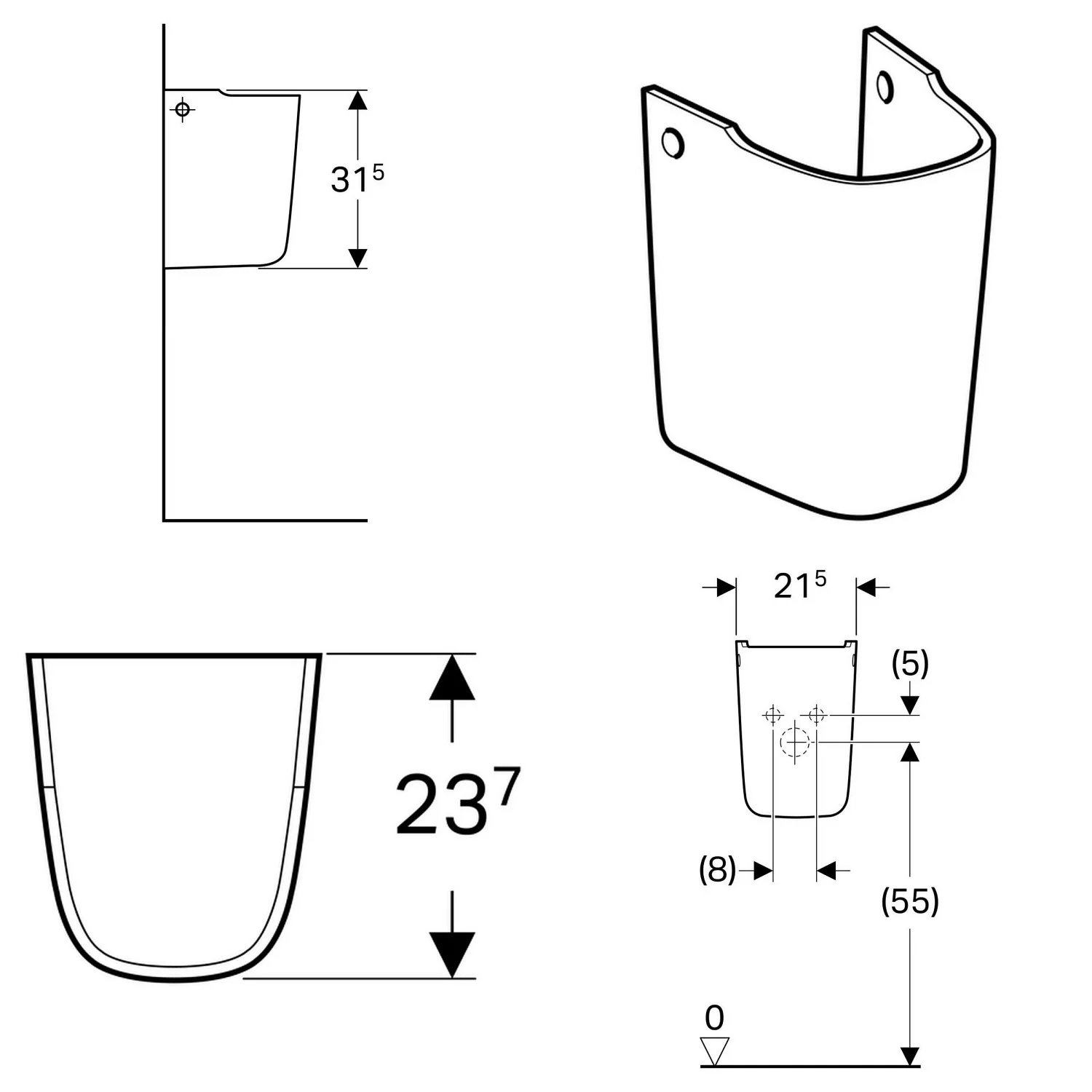 Geberit Renova Compact Halbsäule Bild 2