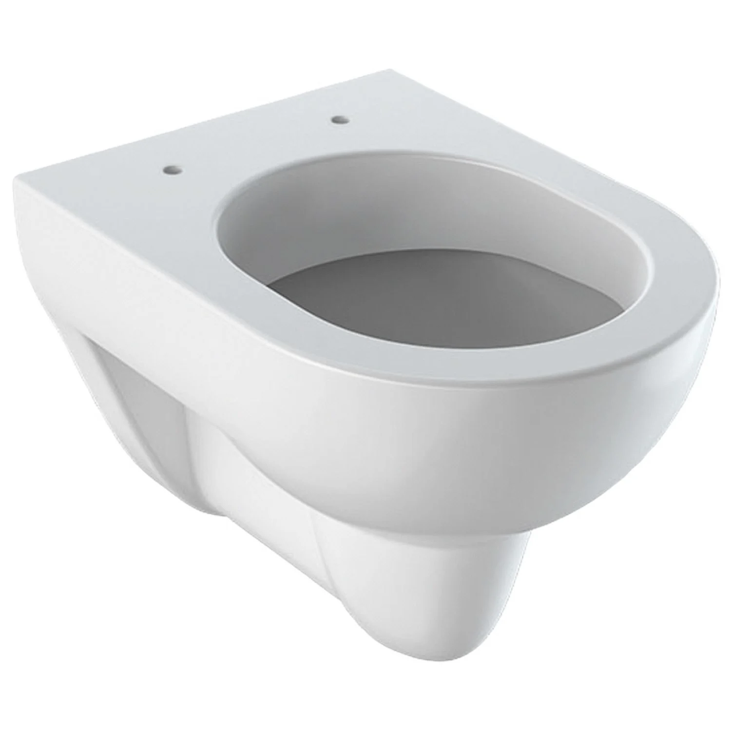 Biała ceramika WC w widoku bocznym, Geberit