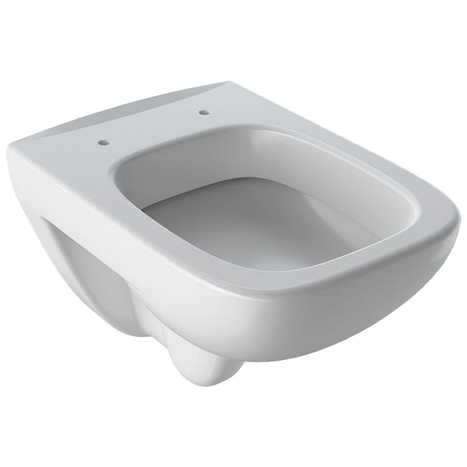 Biała ceramika WC w widoku bocznym, Geberit