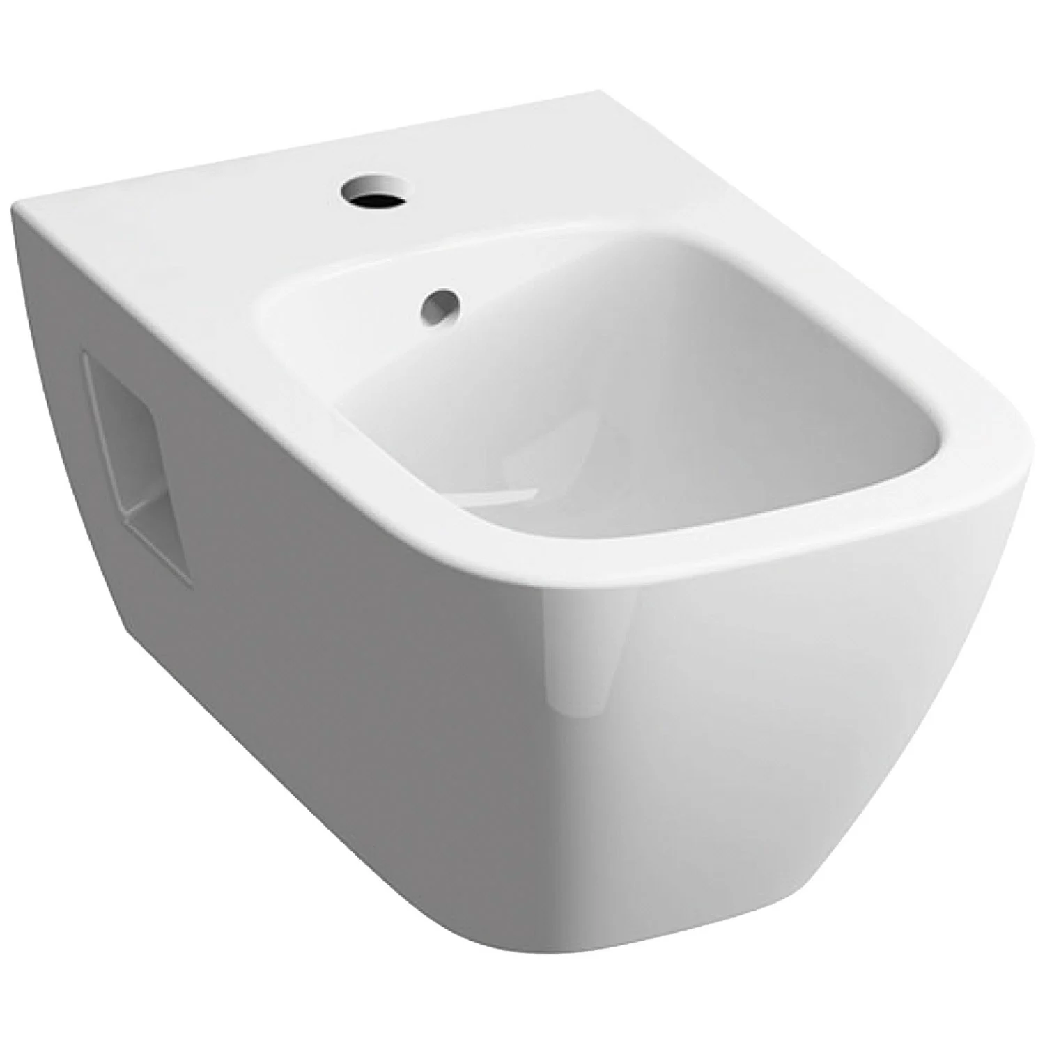 Geberit Renova Plan Square Wandbidet, teilgeschlossene Form