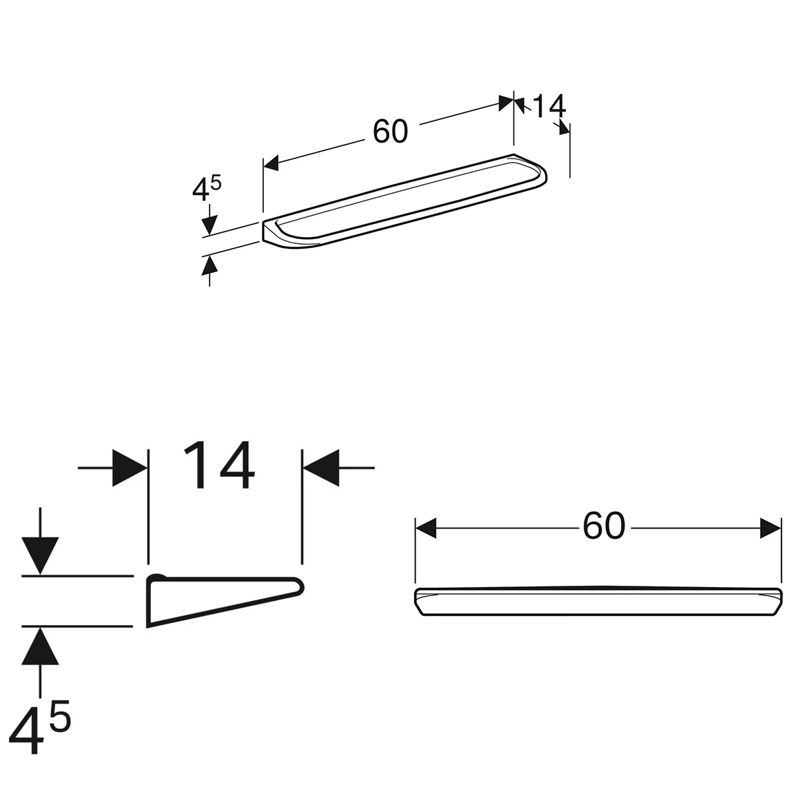 Geberit Renova Wandablage 60 cm Bild 2