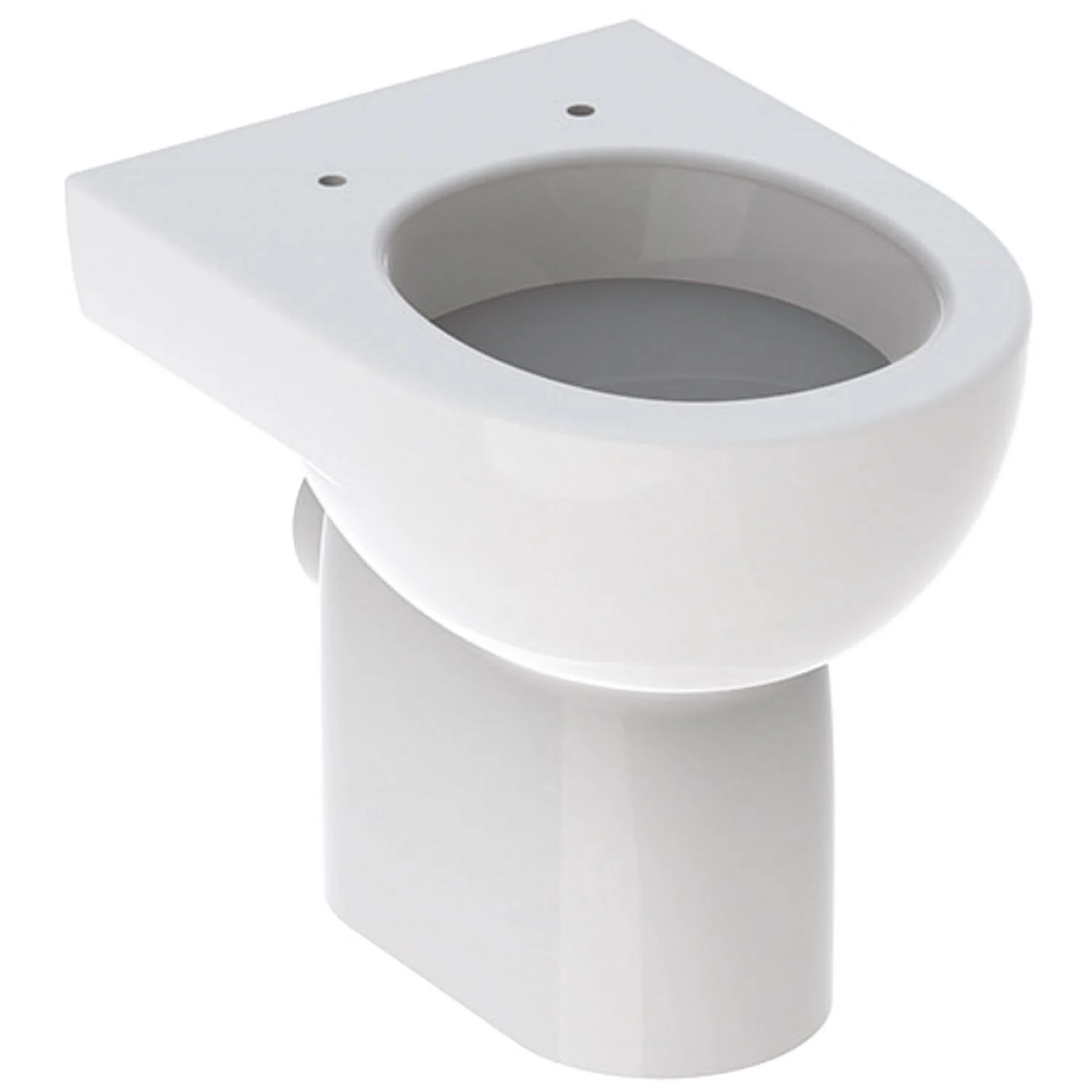 Biała ceramika WC widok z boku, Geberit