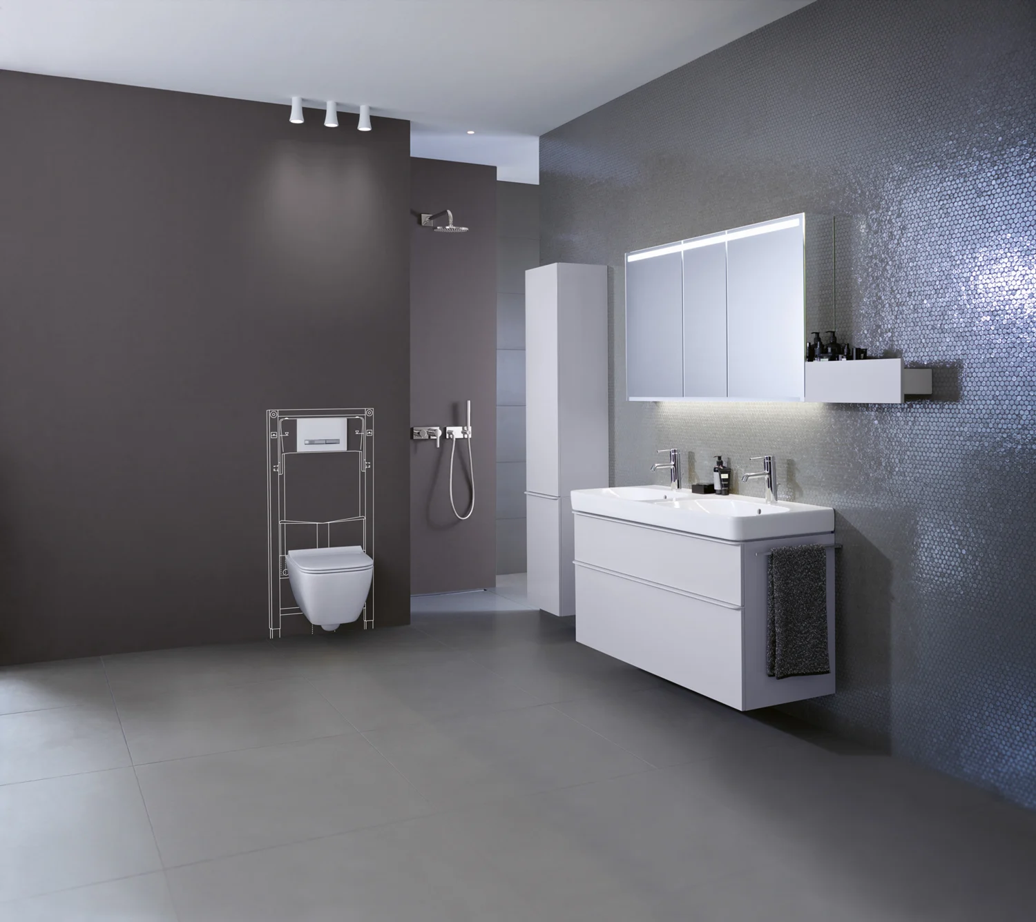 Geberit Smyle Square Doppelwaschtisch 120 cm Bild 3