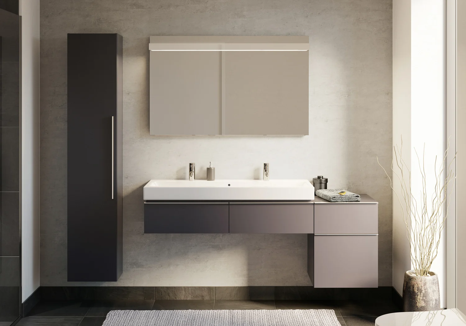 Geberit iCon Waschtisch 120 cm mit 2 Hahnlöchern Bild 3