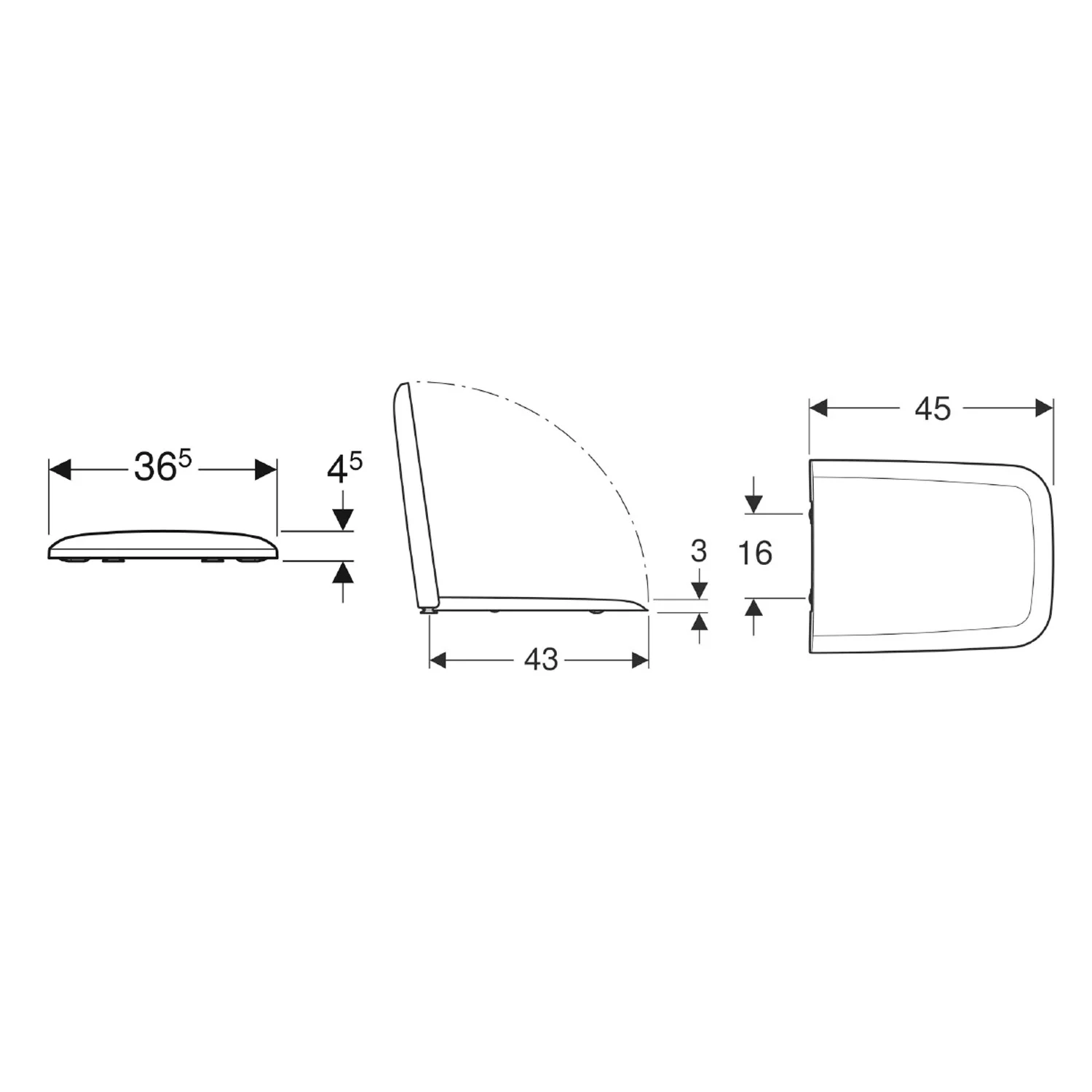 Geberit iCon Square WC-Sitz mit Absenkautomatik und Quick release Bild 3