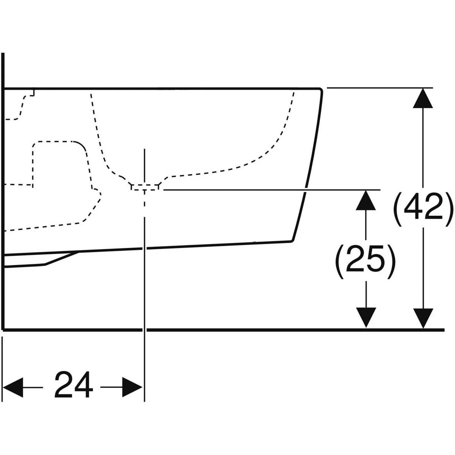 Geberit ONE Wand-Bidet, geschlossene Form Bild 4