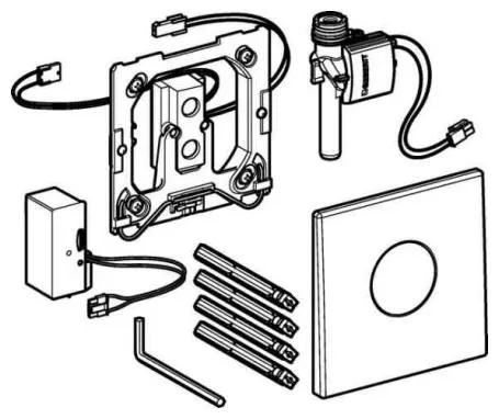 Geberit Mambo Urinalsteuerung berührungslos, Infrarot, Netzbetrieb, Betätigung aus Edelstahl Bild 3