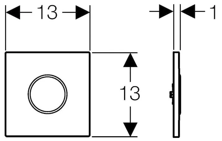 Geberit Urinalsteuerung mit elektronischer Spülauslösung, Netzbetrieb, Typ 10 Abdeckplatte Bild 3