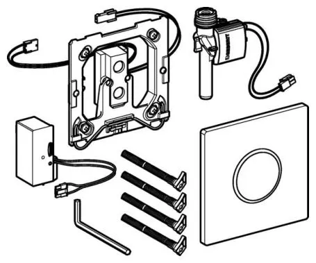 Geberit Urinalsteuerung mit elektronischer Spülauslösung, Batteriebetrieb, Typ 10 Abdeckplatte Bild 2