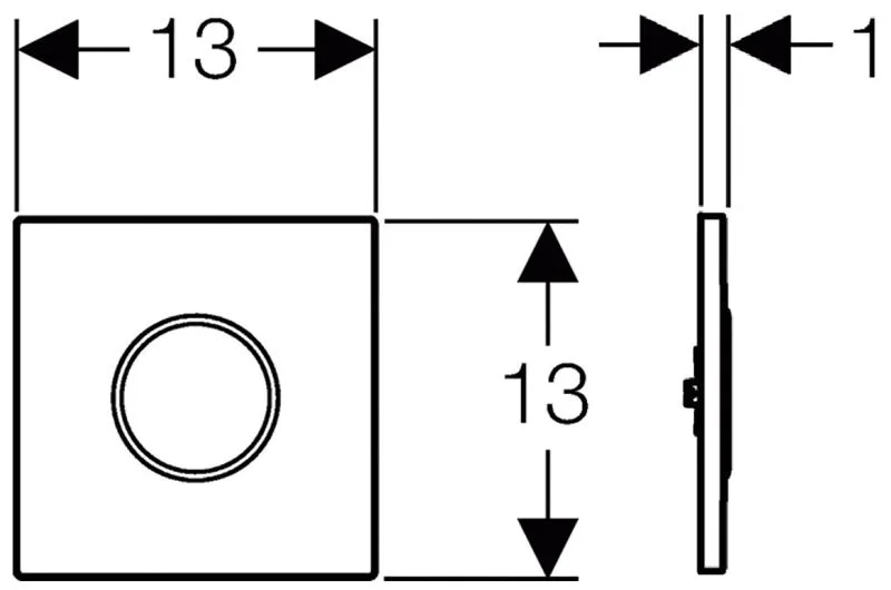 Geberit Urinalsteuerung mit elektronischer Spülauslösung, Batteriebetrieb, Typ 10 Abdeckplatte Bild 3