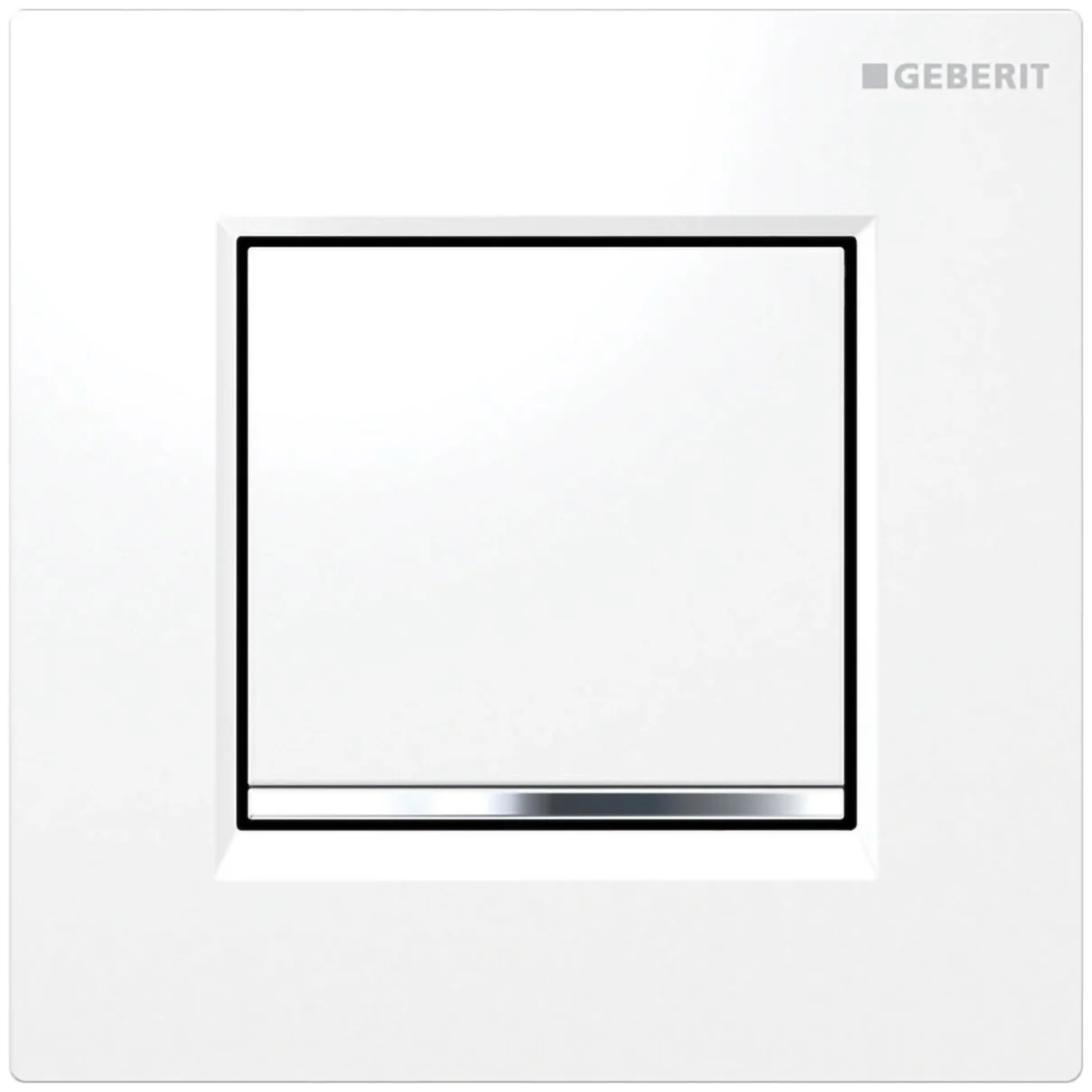 Geberit Urinalsteuerung mit pneumatischer Spülauslösung, Typ 20 square Betätigungsplatte