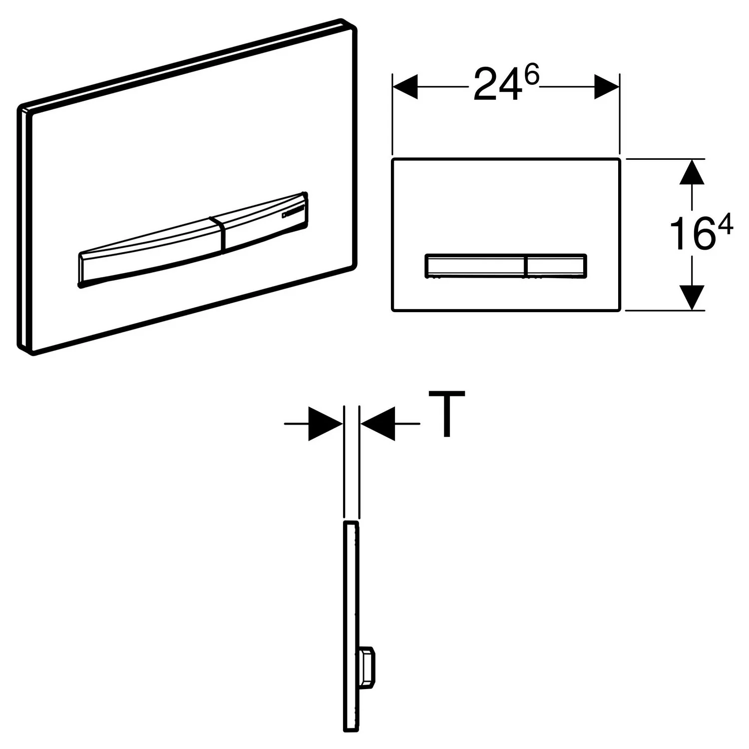 Geberit Sigma 50 Betätigungsplatte für 2-Mengen-Spülung Bild 4