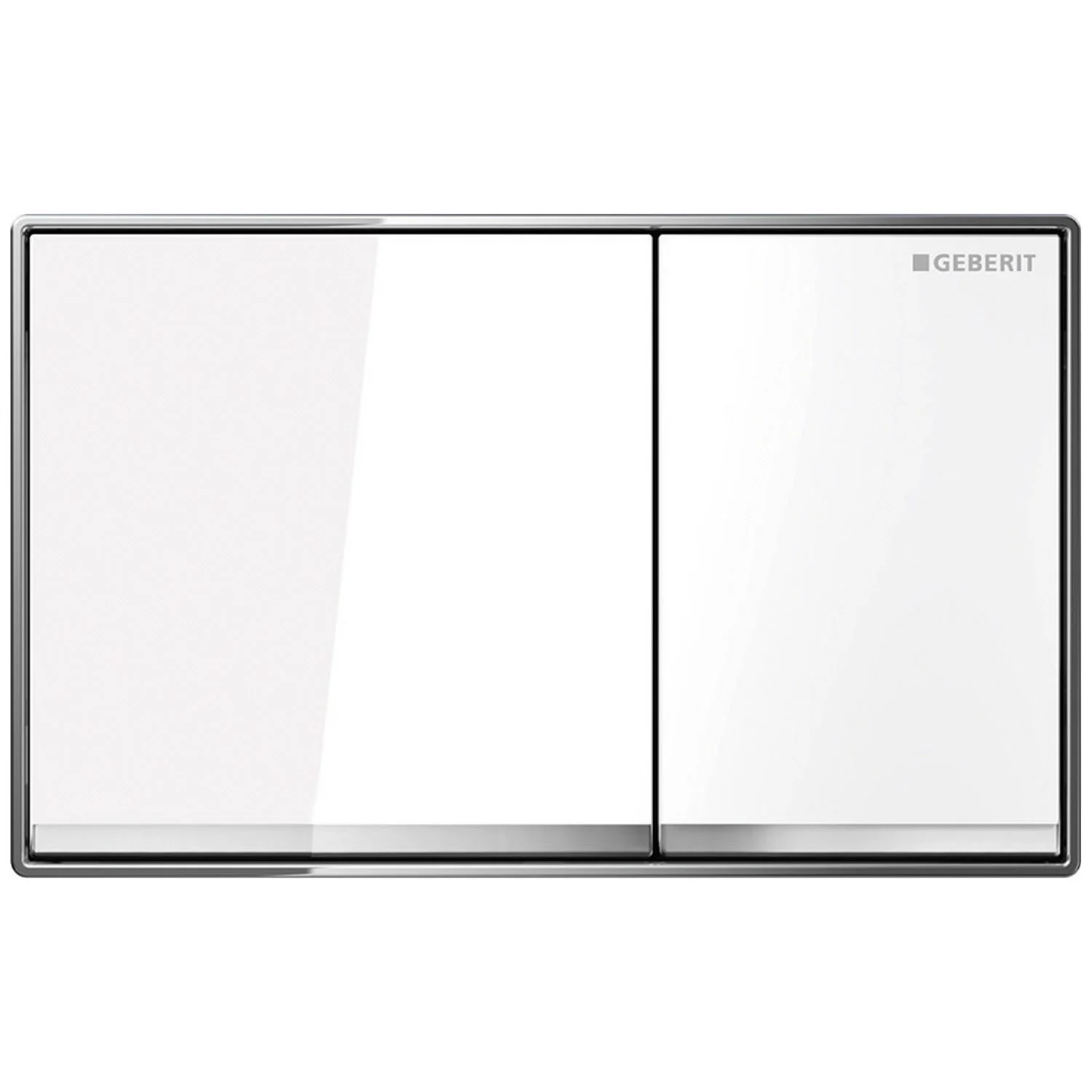 Geberit Betätigungsplatte Omega 60, für 2-Mengen-Spülung, Betätigung aus Glas