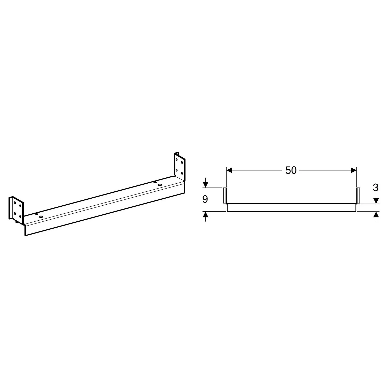 Geberit Traverse für Geberit Duofix Element für Nischenablagebox Bild 2