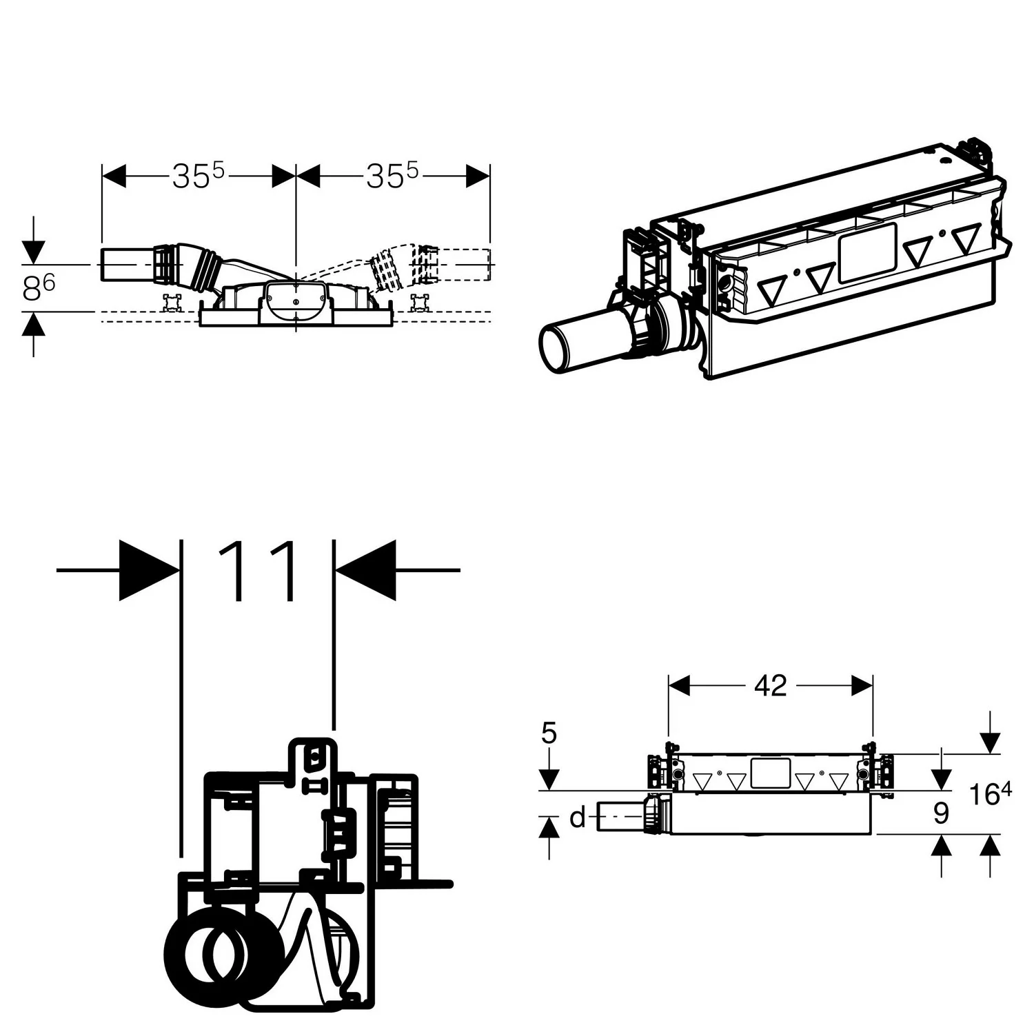 Geberit GIS Duschelement, mit Wandablauf Bild 2