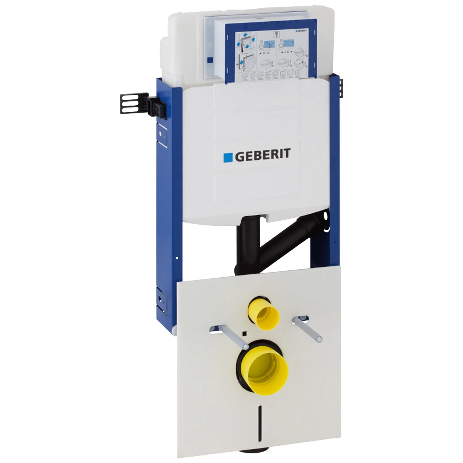 Geberit Kombifix Element für Wand-WC, 108 cm, mit Sigma UP-Spülkasten 12 cm, für Geruchsabsaugung, tiefenverstellbar, für Betätigung von vorne