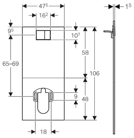 Geberit Designplatte für Geberit AquaClean Sela, Hochdruck-Schichtstoffplatte Bild 2