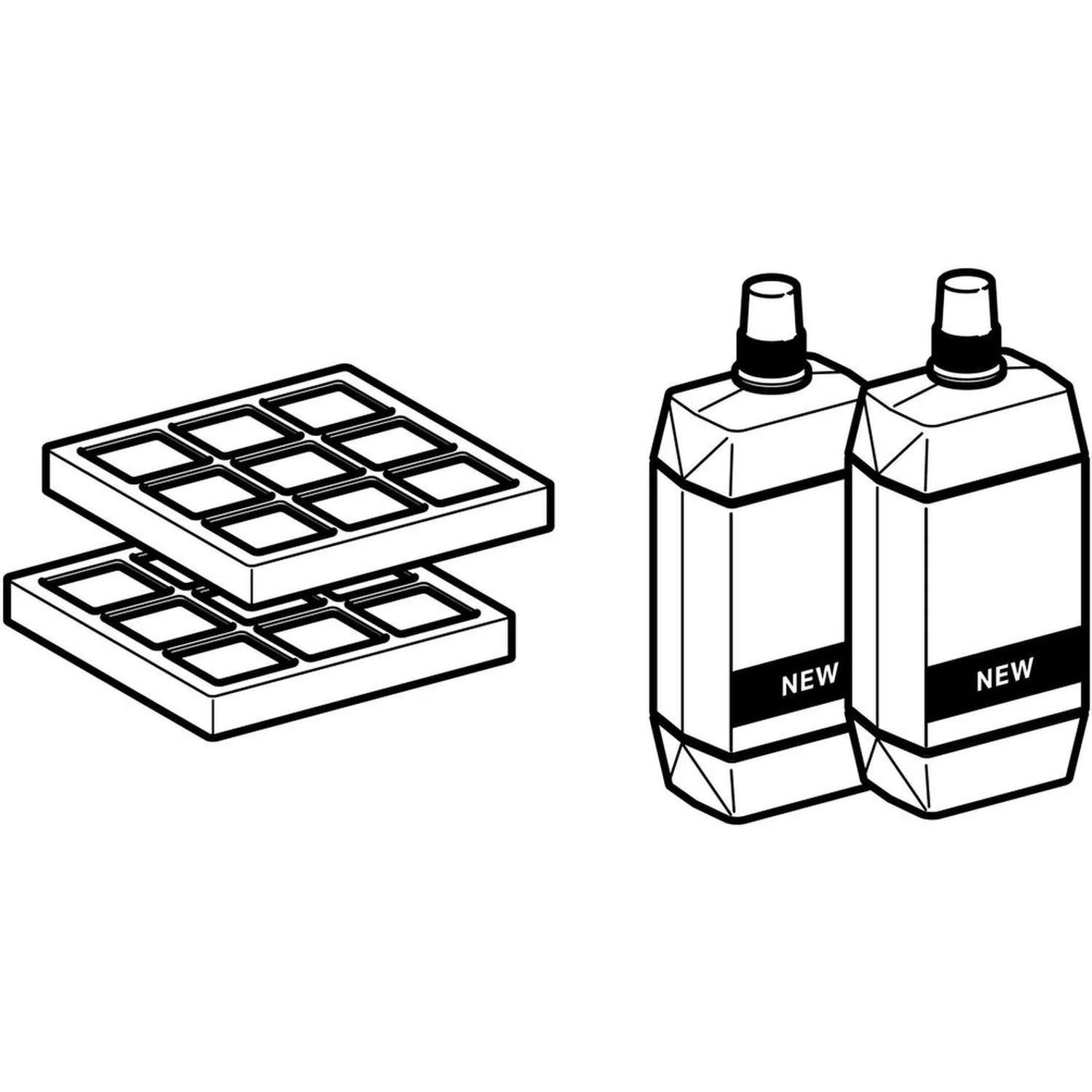 Geberit Set Aktivkohlefilter und AquaClean Düsenreiniger Bild 2