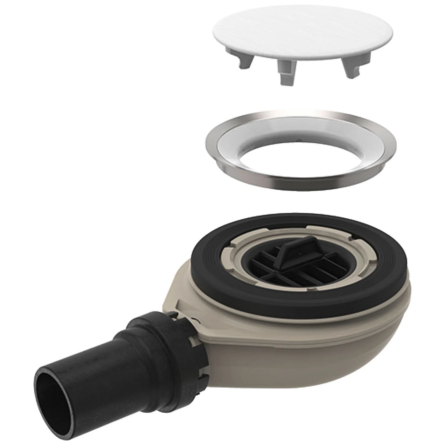 Geberit Duschwannenablauf, zu Setaplano Duschfläche, Sperrwasserhöhe 3 cm