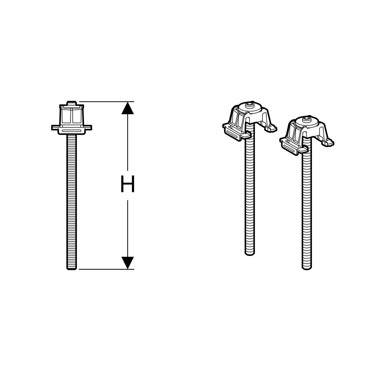 Geberit Fußverlängerungsset, zu Installationsrahmen für Duschfläche Setaplano Bild 2