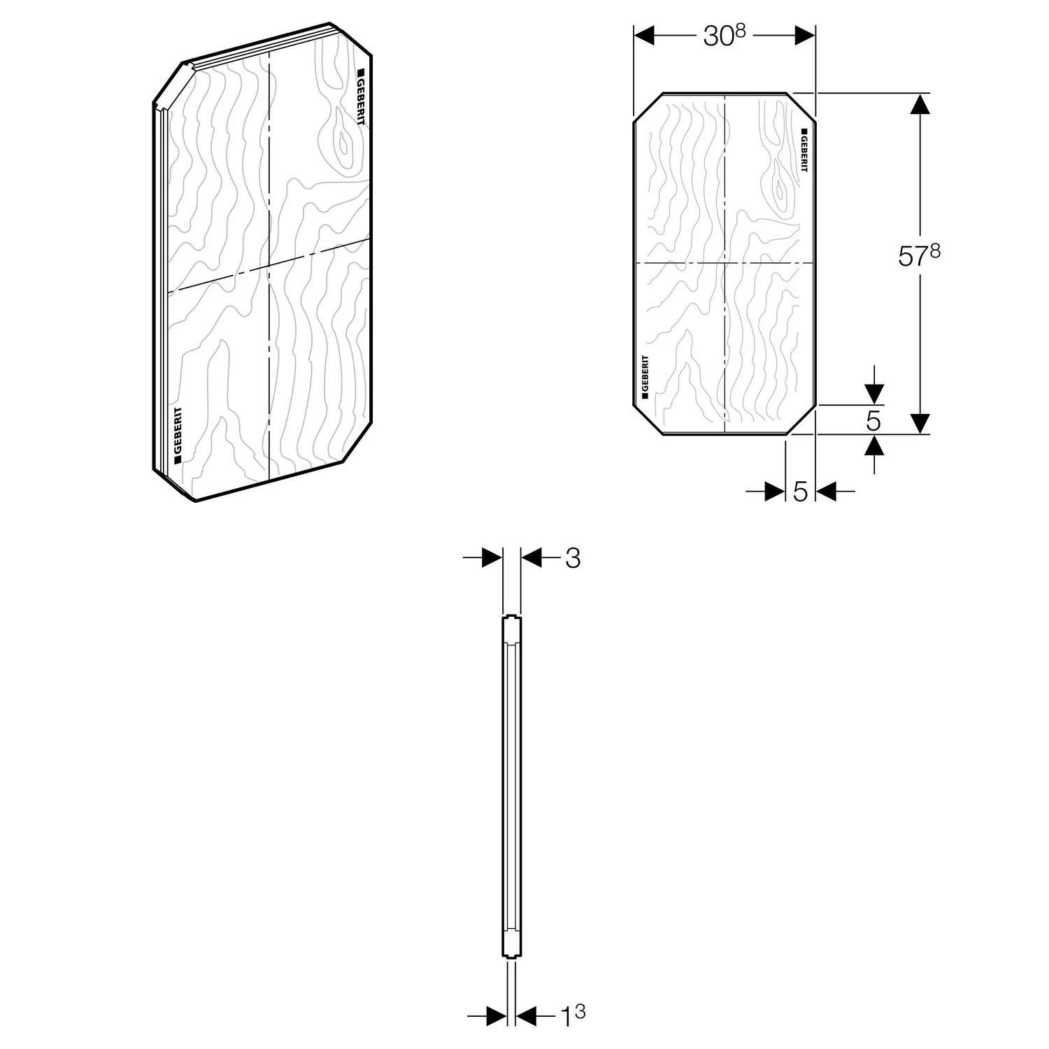 Geberit GIS Montageplatte für Griff- und Haltesysteme Bild 3
