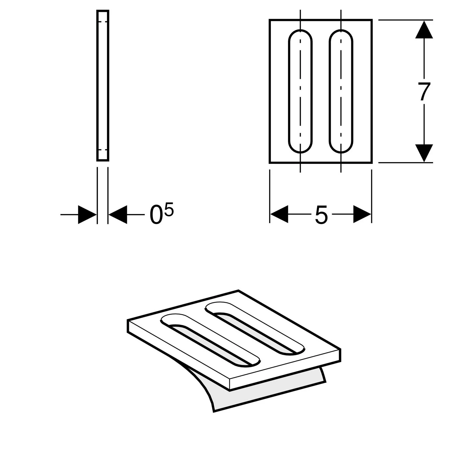 Geberit GIS Schalldämmplatte für Montagewinkel Bild 3