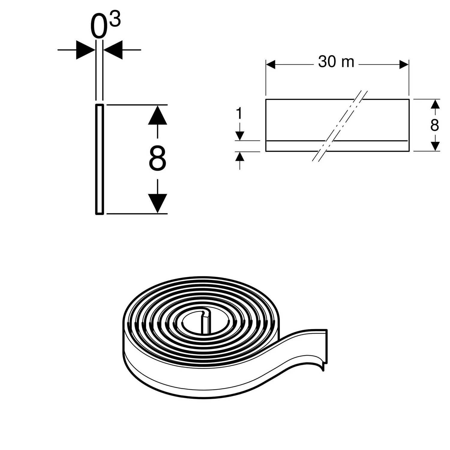 Geberit Duofix System-Dämmstreifen, 30 m Rolle Bild 2
